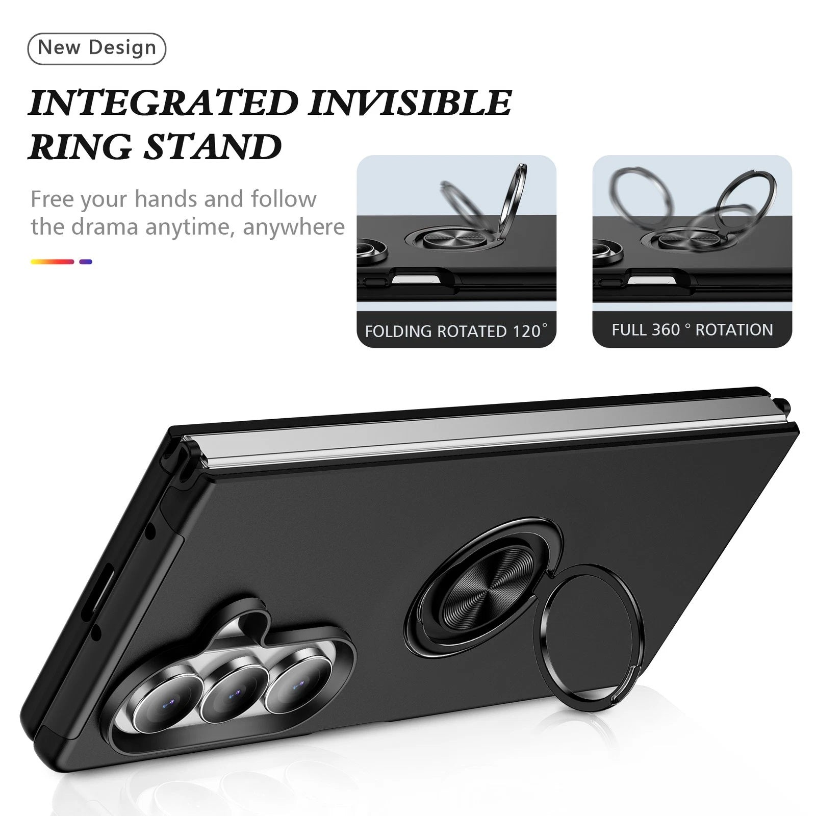 Hybrid Magnetic Invisible Ring Case for Samsung Galaxy Z Fold 7 Hybrid Magnetic Invisible Ring Case for Samsung Galaxy Z Fold 7